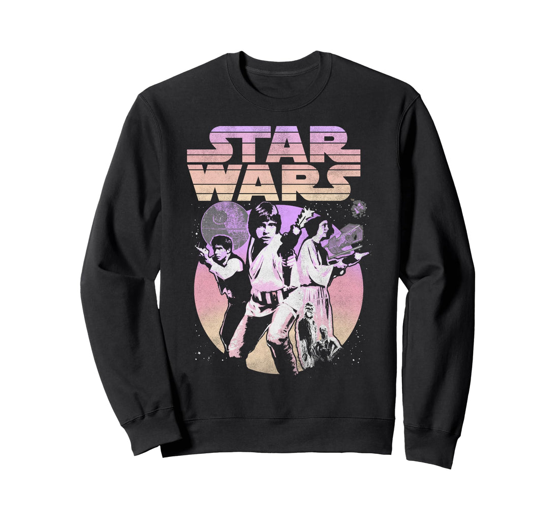 Star Wars Retro Gradient Group Poster Sweatshirt