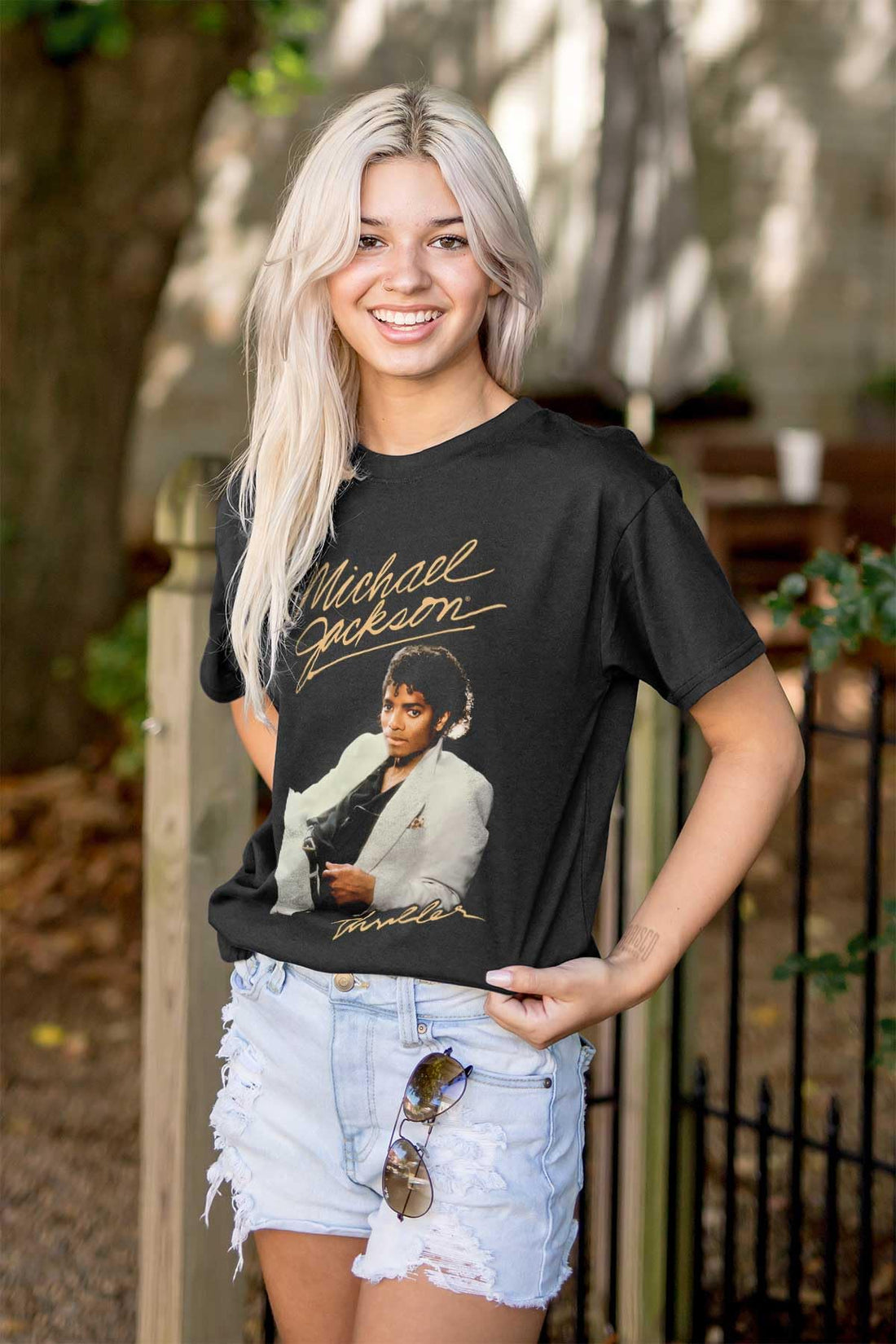 Michael Jackson MJ Thriller Album Graphic T Shirt Men or Women Black