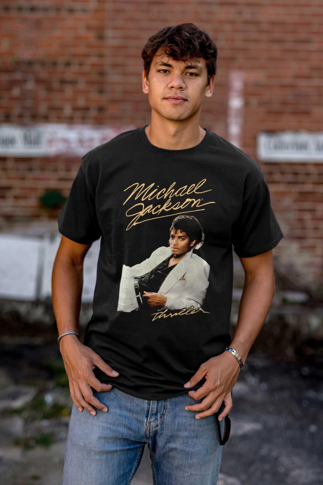 Michael Jackson MJ Thriller Album Graphic T Shirt Men or Women Black
