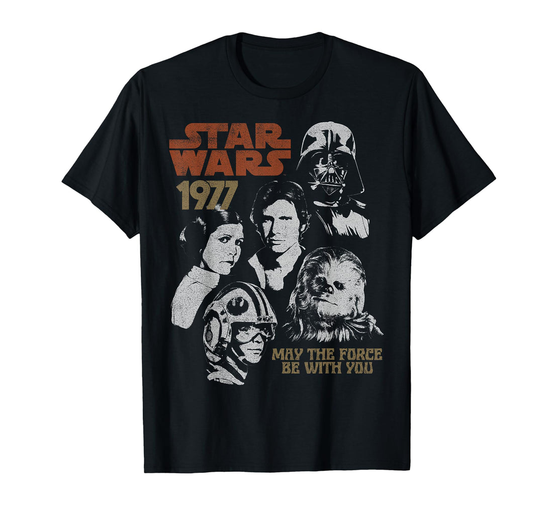Star Wars 1977 Vintage Portrait Collage T-Shirt