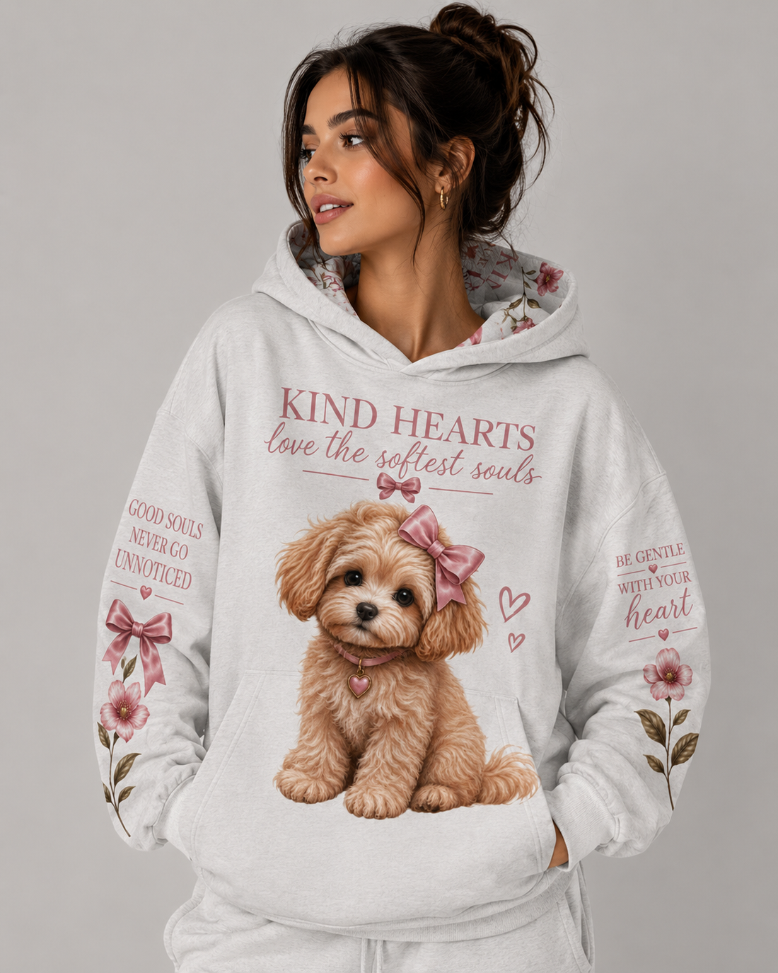 Kind Hearts Oversized Hoodie 🐾🎀