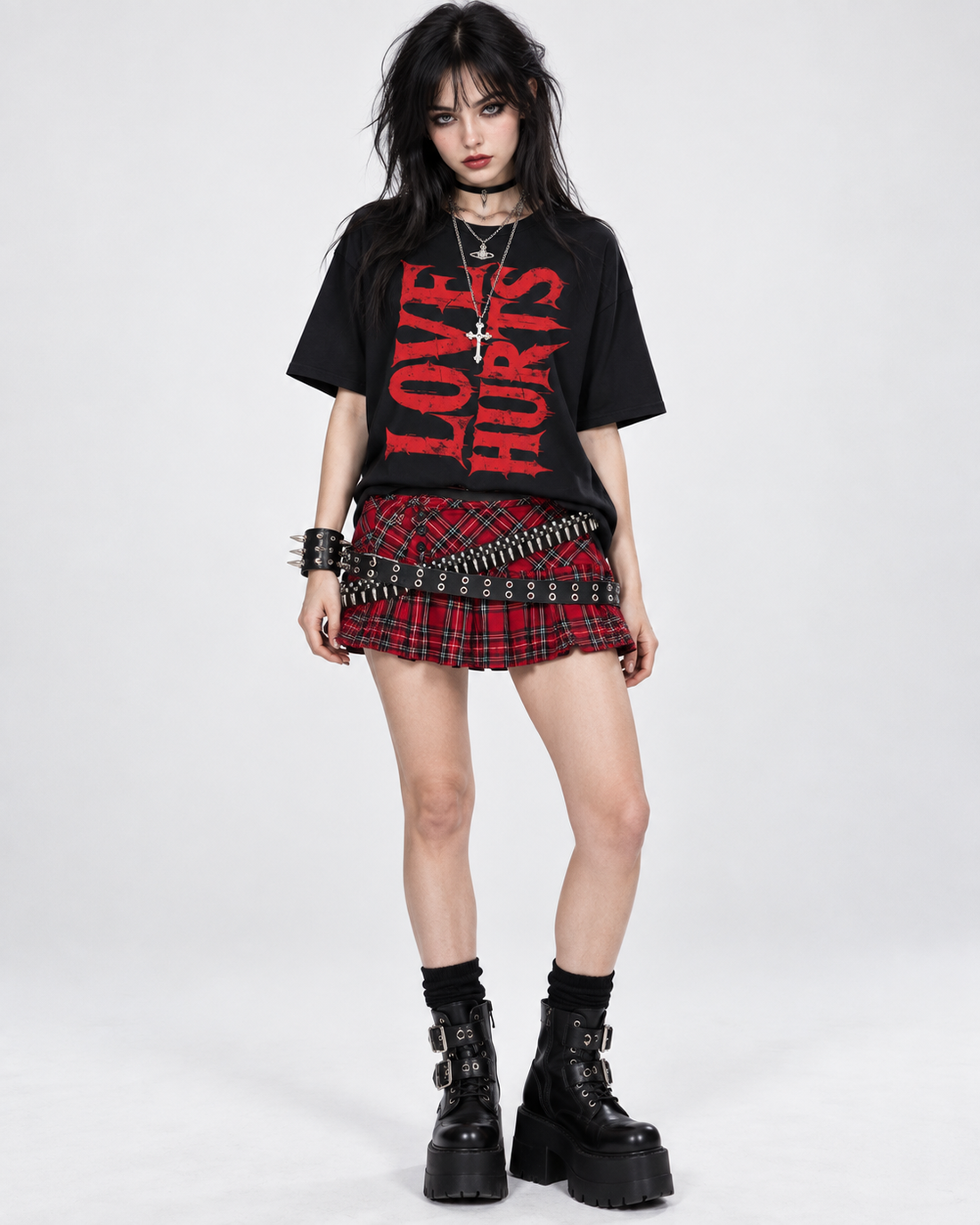 Love Hurts Red Letter Graphic Tee