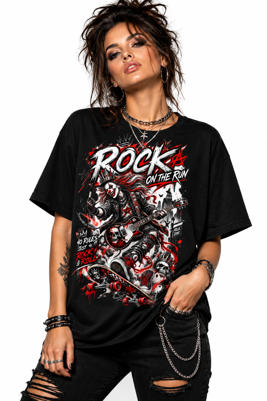 🎸 ROCK ON THE RUN — No Rules, Just Rock &amp; Roll Unisex T-Shirt
