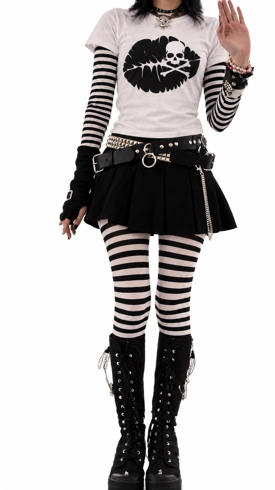 Deadly Kiss Skull Lips Graphic Tee