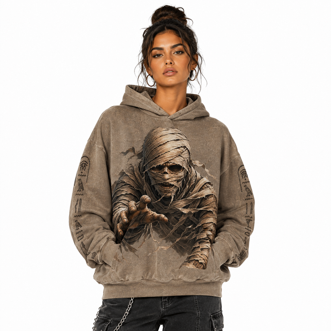 The Awakened Mummy — Premium Unisex Oversized Hoodie