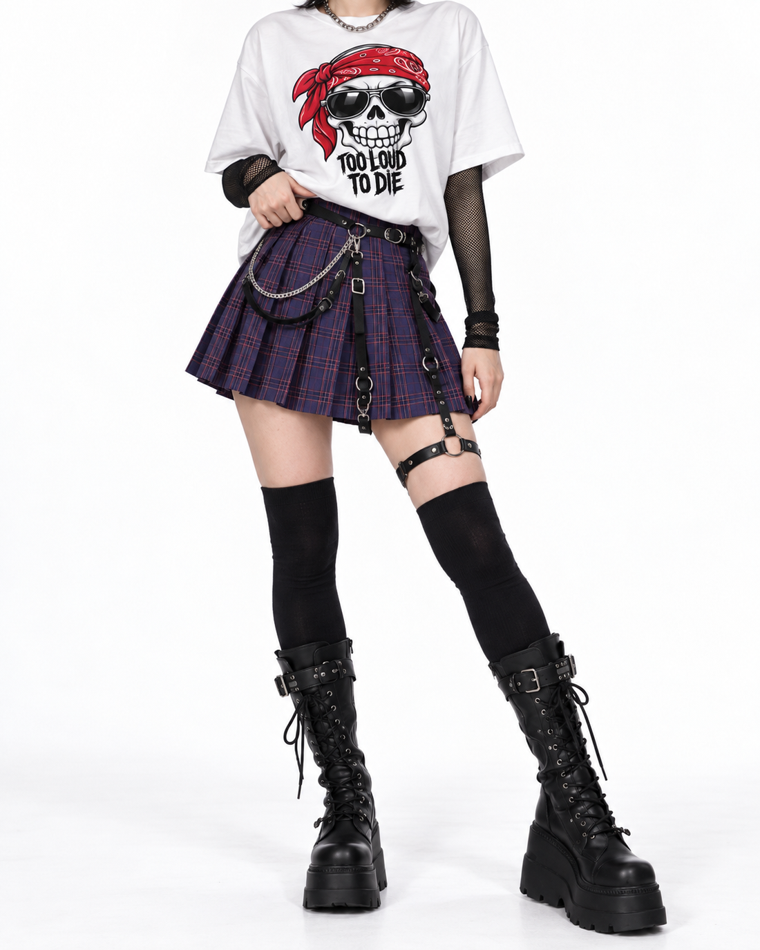Too Loud to Die Skull Graphic Tee