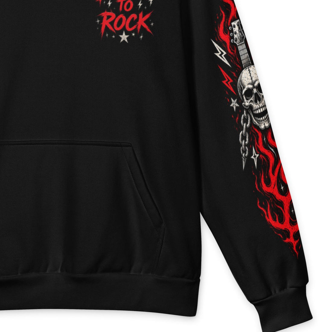 🖤 BORN TO ROCK — Oversized Hoodie