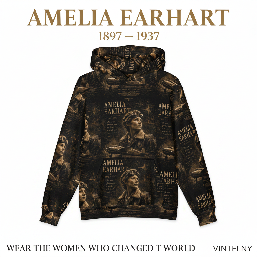 Amelia Earhart — Anuncio Fondo Claro
