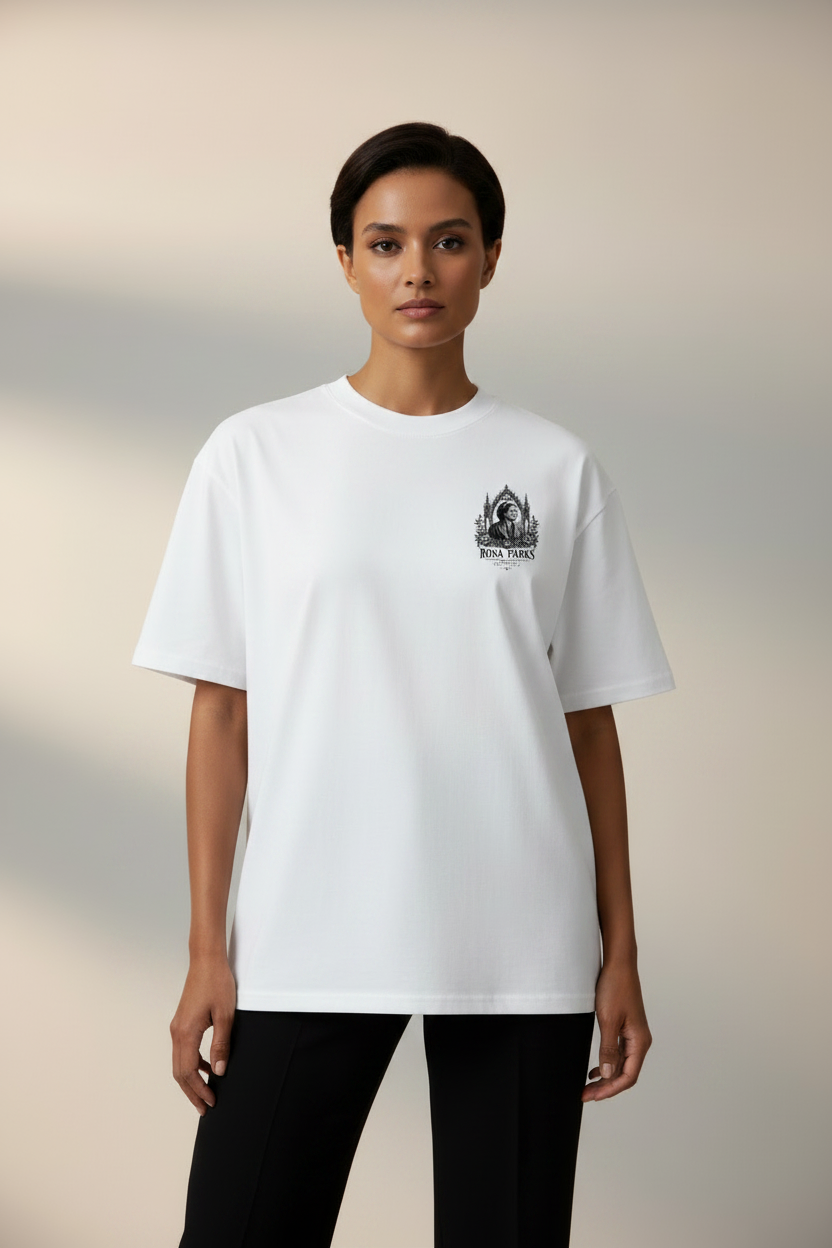 Rosa Parks Unshaken Courage T-Shirt - Model Front View