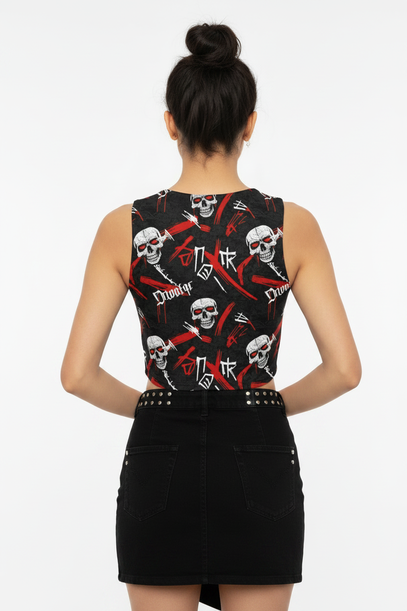 Mockup Espalda Falda Negra