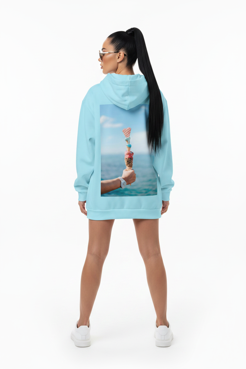 Mockup espalda – Ice Cream Hoodie mujer