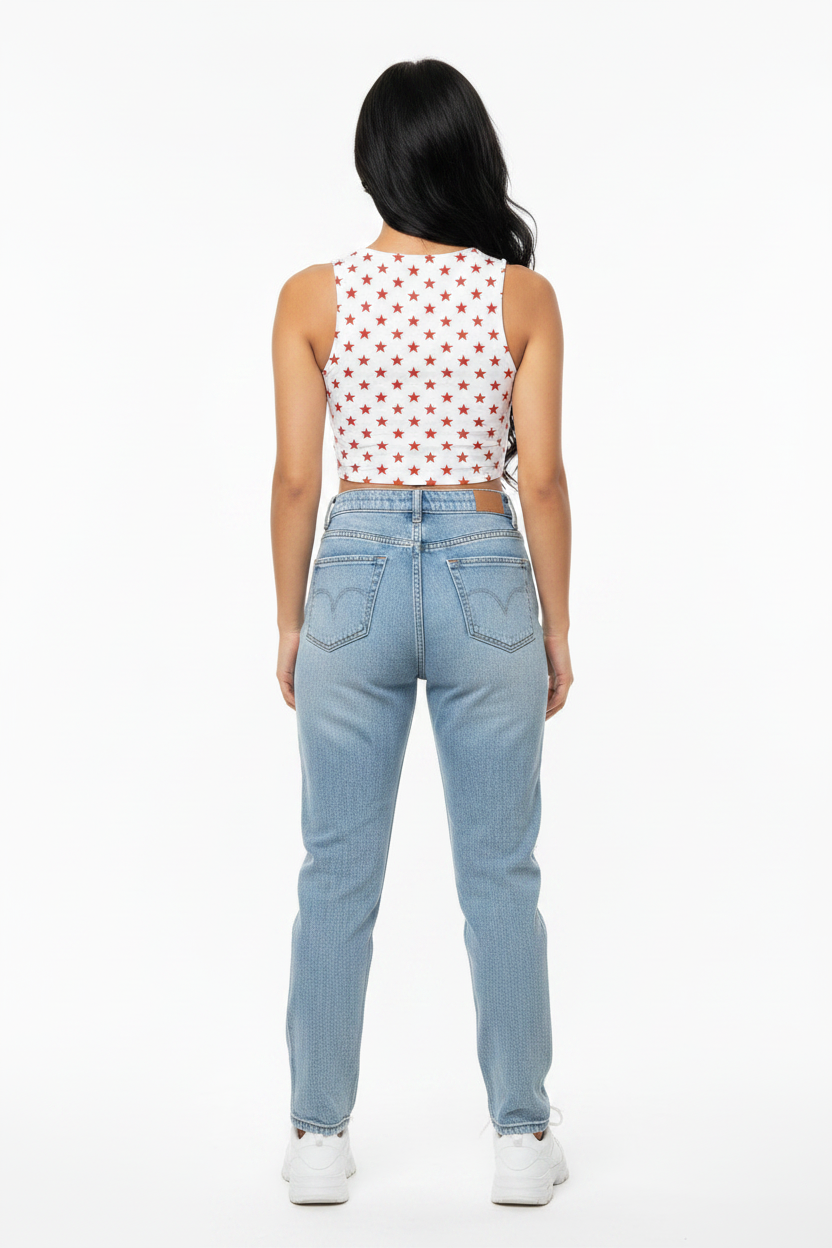 Mockup espalda - Red Star Crop Top