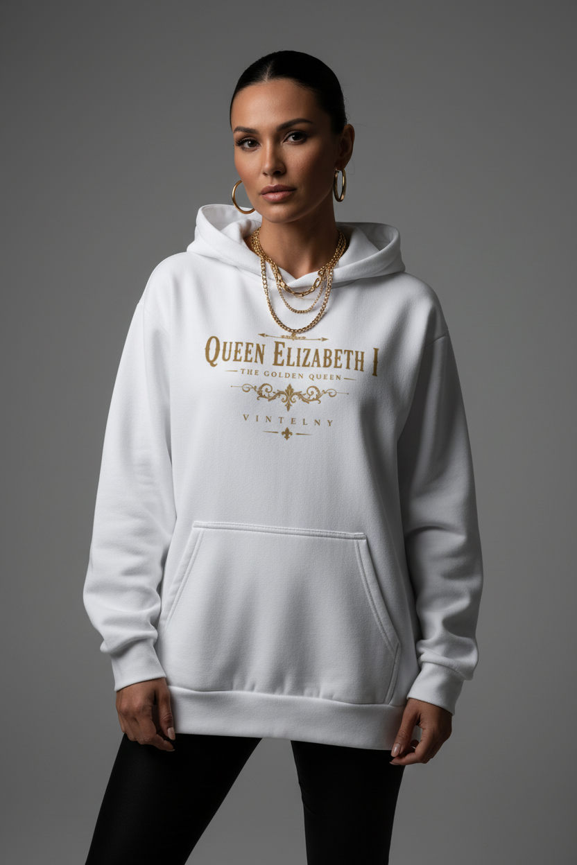 Mockup Hoodie - Mujer Elegante Fondo Gris