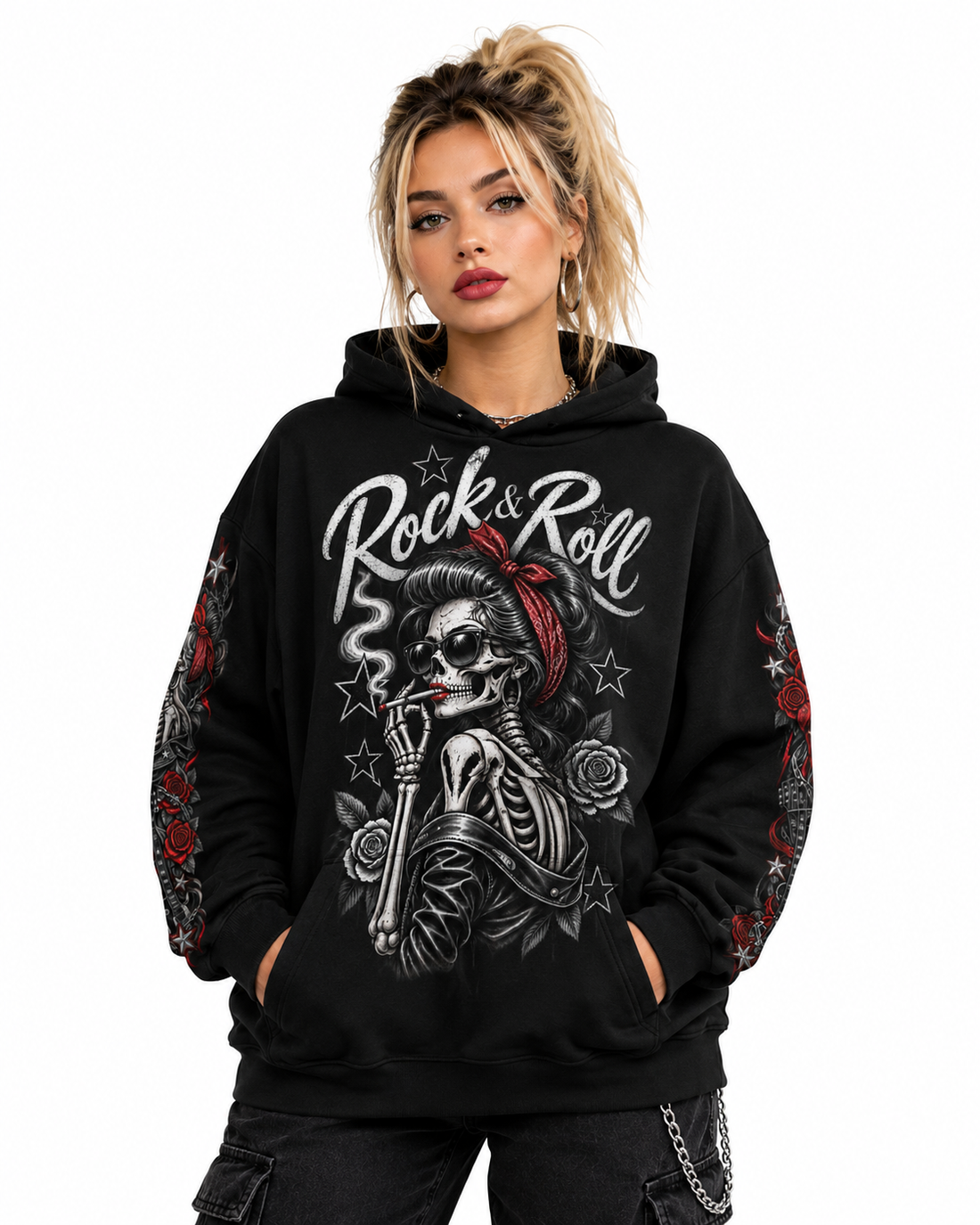 Rock & Roll Rebel — Women’s Oversized Hoodie